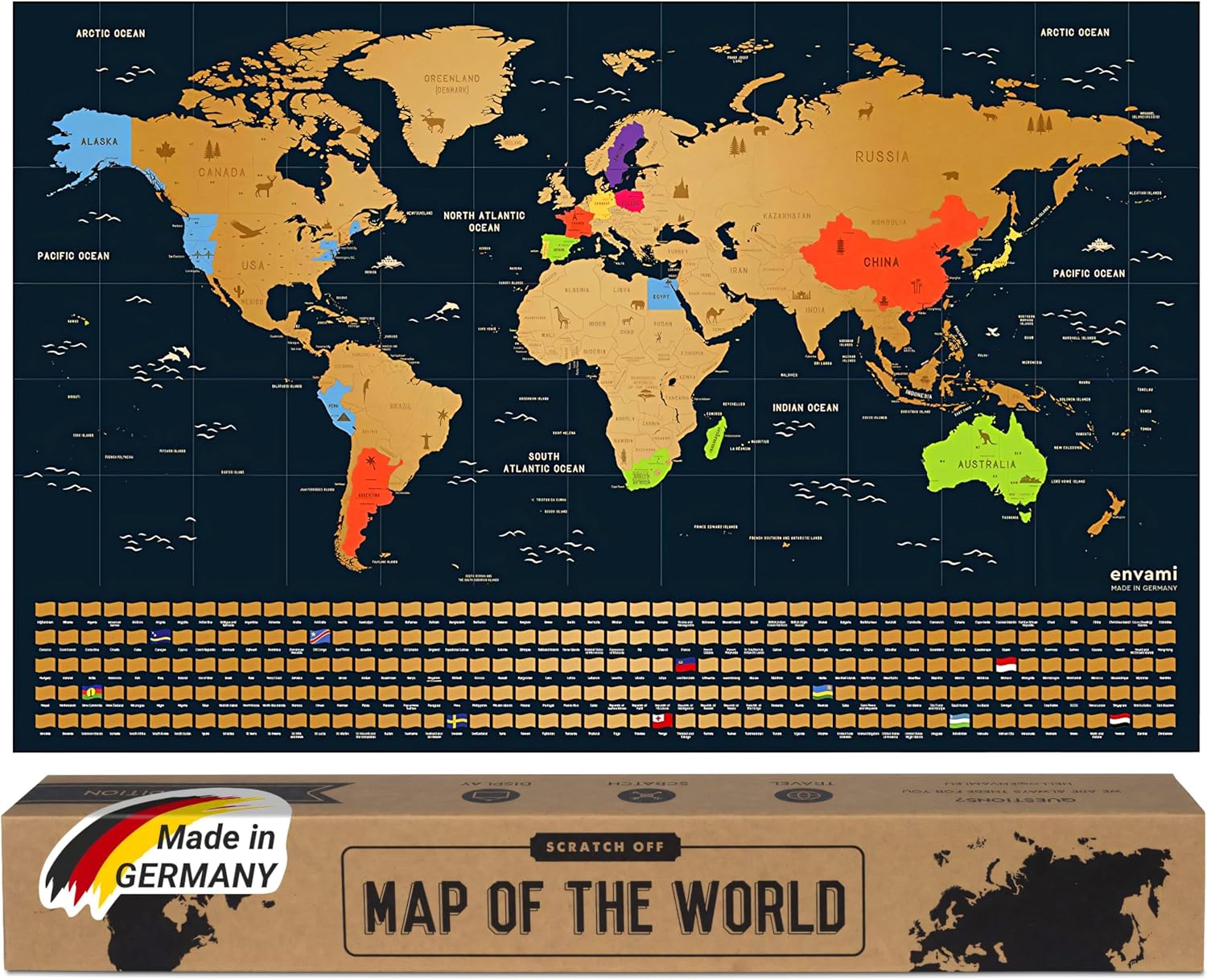 Mapa del mundo para rascar