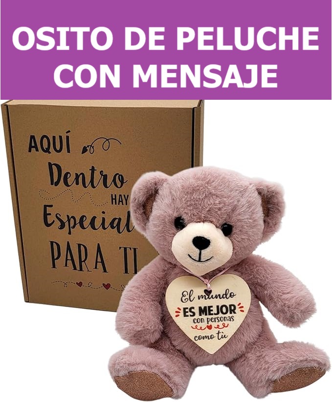 peluche con mensaje