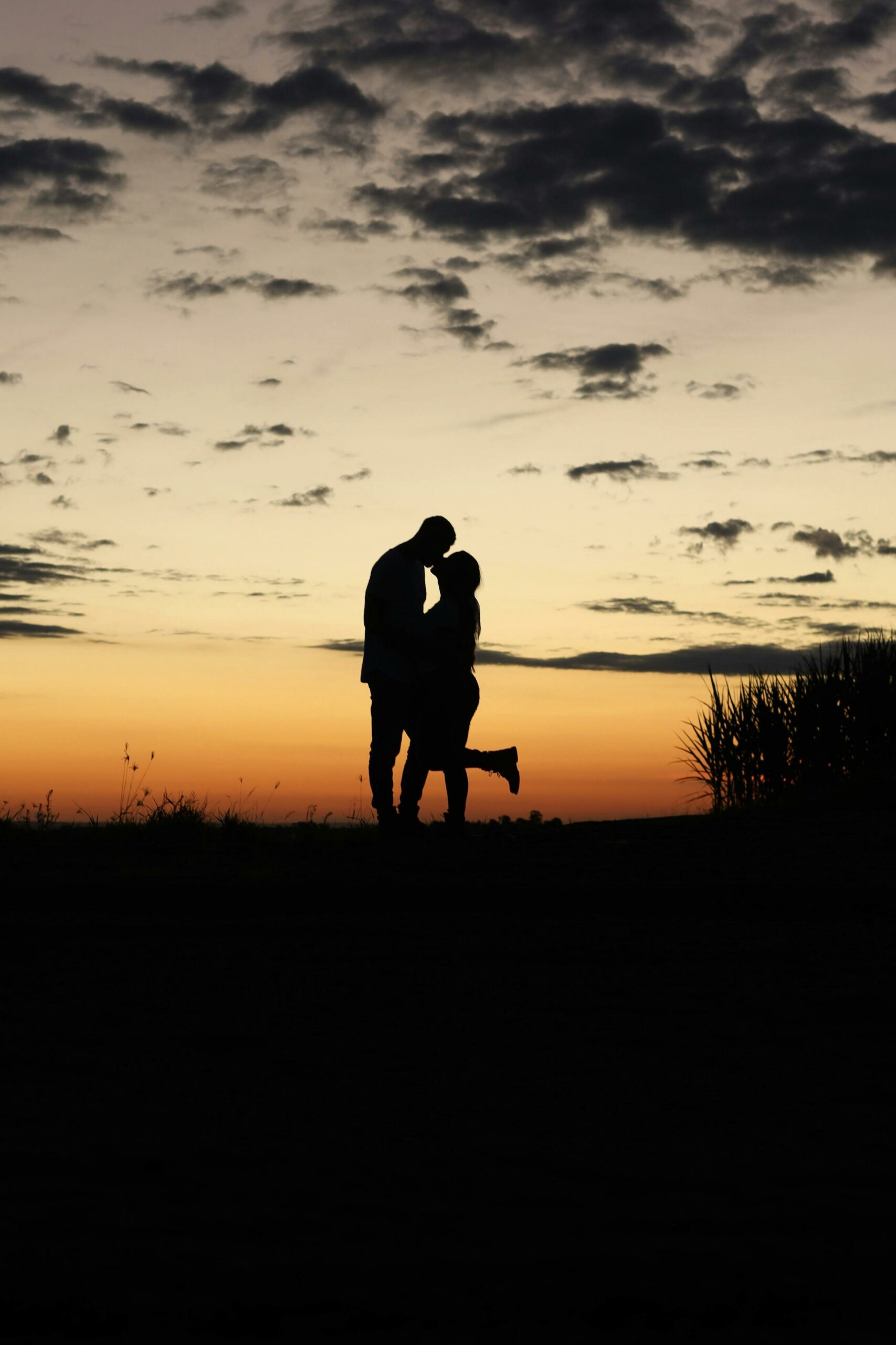 Foto de Elizabeth Ferreira: https://www.pexels.com/es-es/foto/silueta-de-pareja-besandose-al-atardecer-24906846/