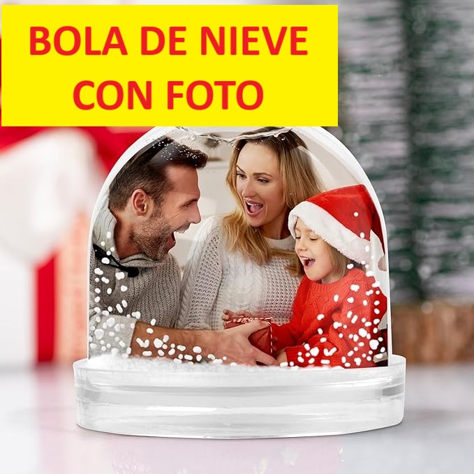 bola de nieve con foto